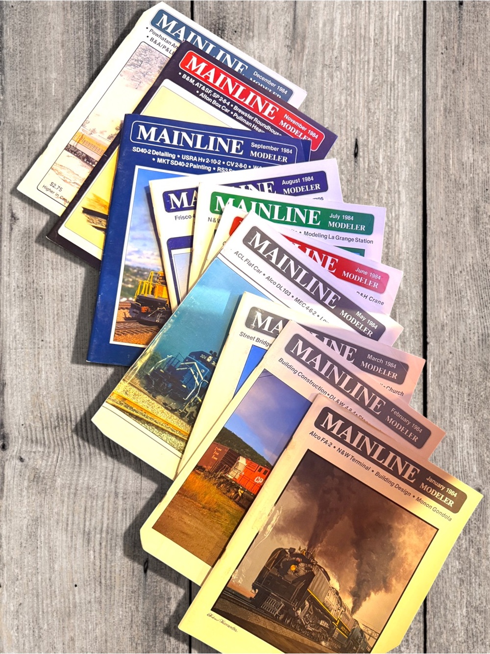 MAINLINE Modeler Magazine Lot - Multi Color Covers
